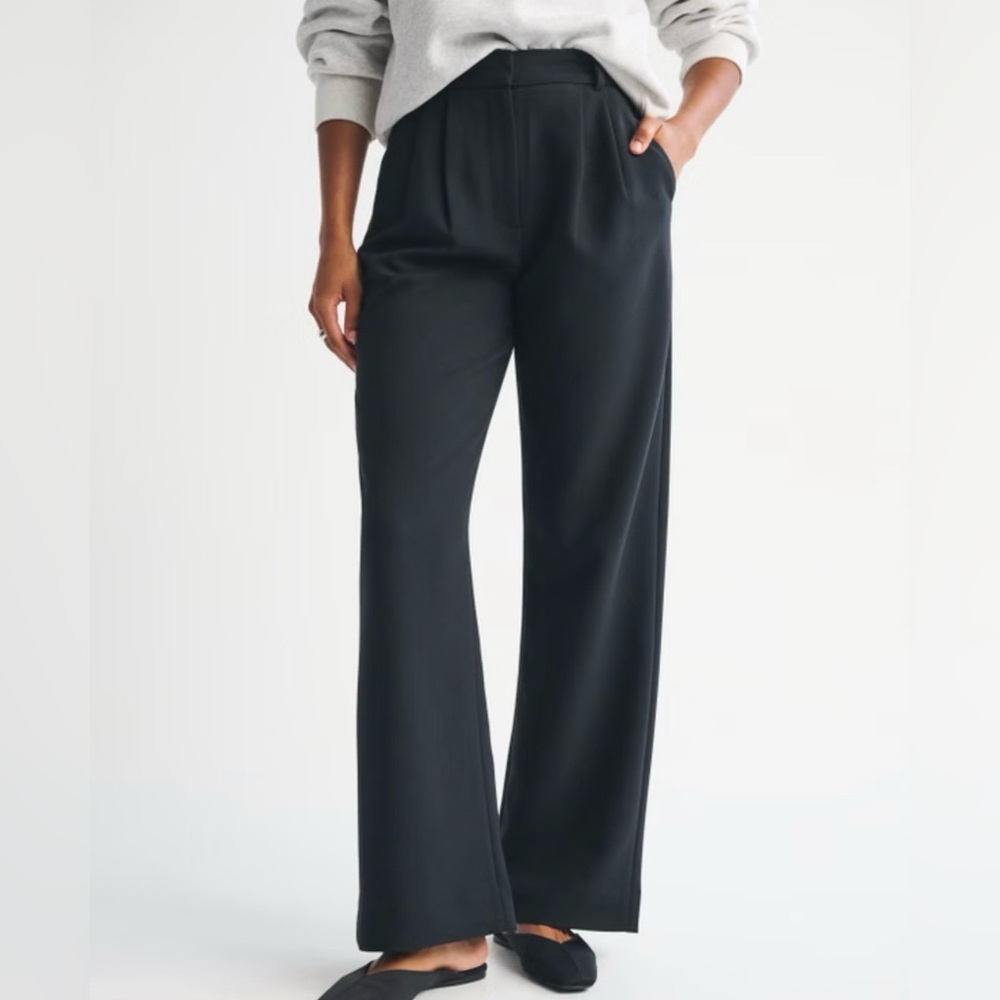 Abercrombie Sloan Black Women's Wide-Leg Pants